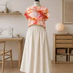 SanDaLu French Terry rot rosa weiß von Sarah Mariam T-Shirt als Nähbeispiel