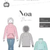 Schnittmuster Raglanpullover Noa von Fadenkäfer, Damen