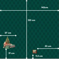 SanDaLu Stoffpanel Retro Weihnachten Maße