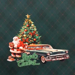SanDaLu Stoffpanel Retro Weihnachten