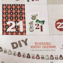 SanDaLu DiY Adventskalender Säckchen zum Selbernähen Rand bedruckt