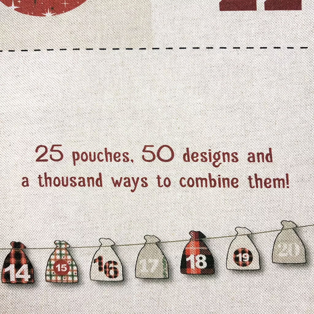 SanDaLu DiY Adventskalender Säckchen zum Selbernähen Stoffrand