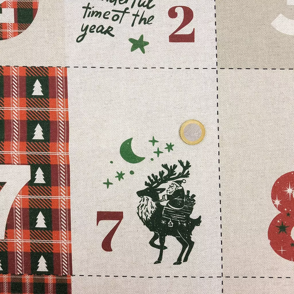 SanDaLu DiY Adventskalender Säckchen zum Selbernähen Euro als Größenvergleich