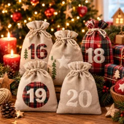 SanDaLu DiY Adventskalender Säckchen zum Selbernähen fertiges Nähbeispiel