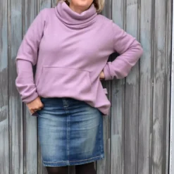 SanDaLu Wollstrick Merino in Flieder Nähbeispiel