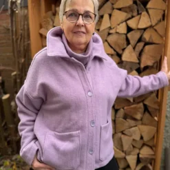 SanDaLu Merino Fleece in Flieder Nähbeispiel