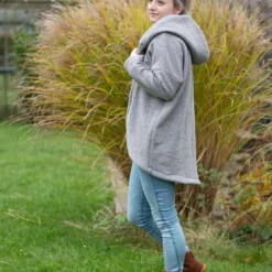 SanDaLu Merino Fleece in Hellgrau Cardigan