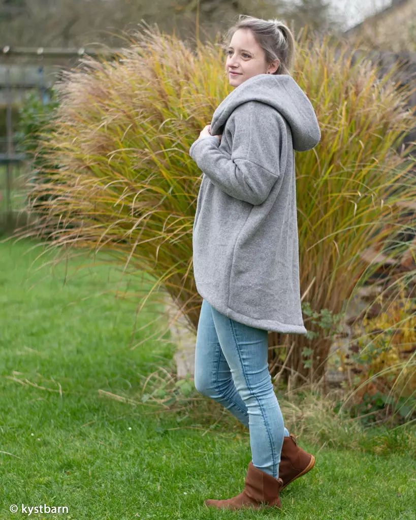 SanDaLu Merino Fleece in Hellgrau Cardigan